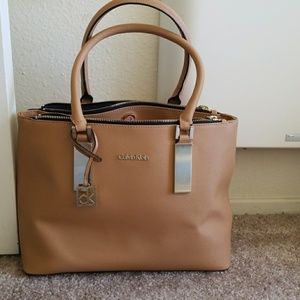 Calvin Klein camel tote